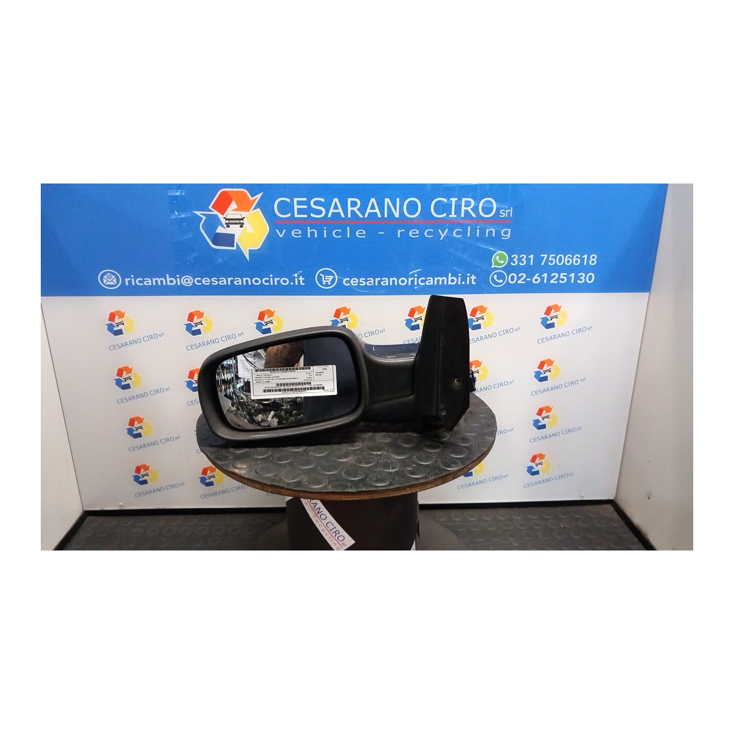 RETROVISORE EST. REGOLAZ. ELETTR. TIPO 3 - 4 SX. 144 RENAULT SCENIC 2A SERIE (06/03-08/09) K4M87 7701068384