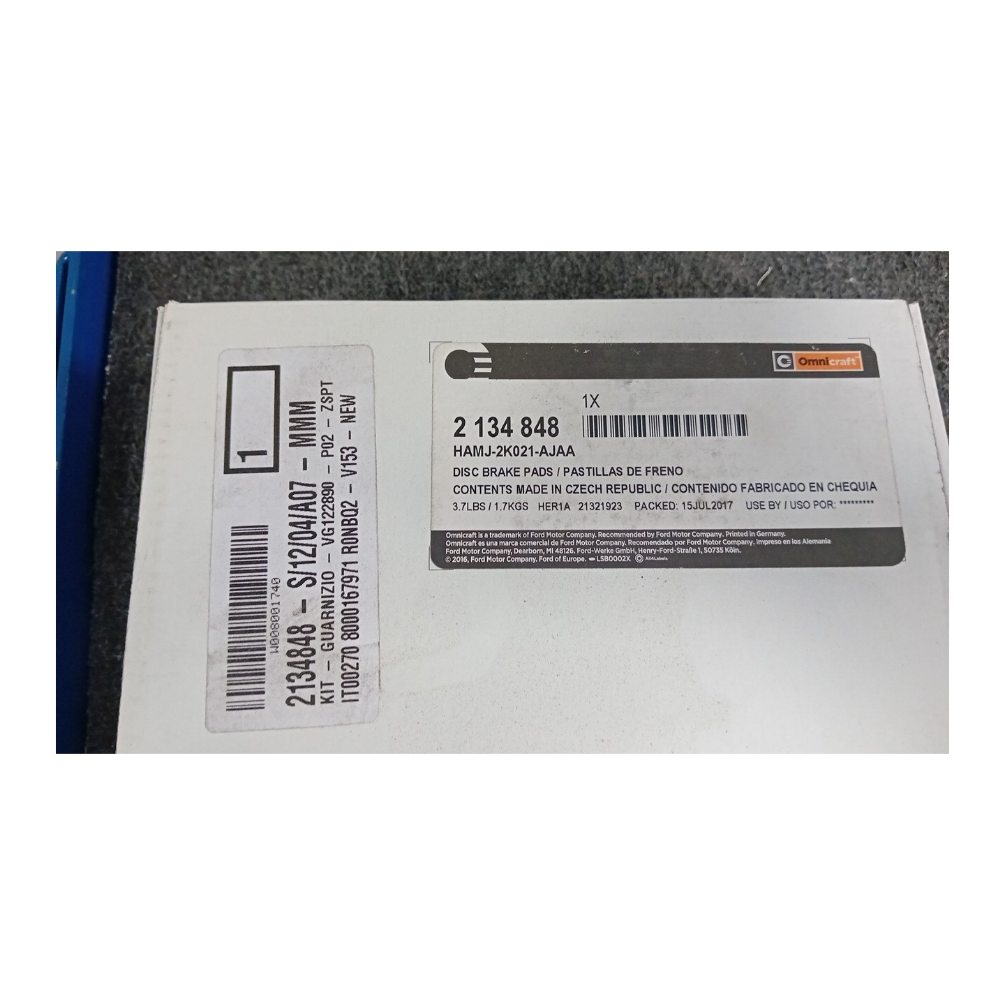 SERIE PASTIGLIE FRENI ANT. 017 RENAULT MEGANE 1A SERIE (01/96-09/99)  410607125R