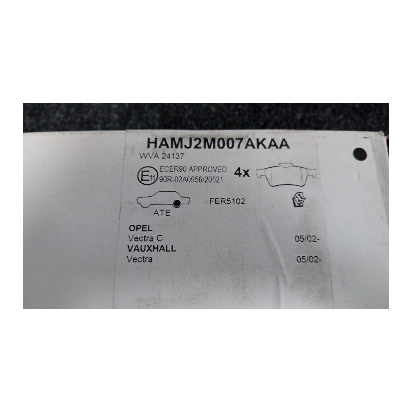 SERIE PASTIGLIE FRENI POST. 048 OPEL VECTRA (Z02) (03/02-12/05)  93183140