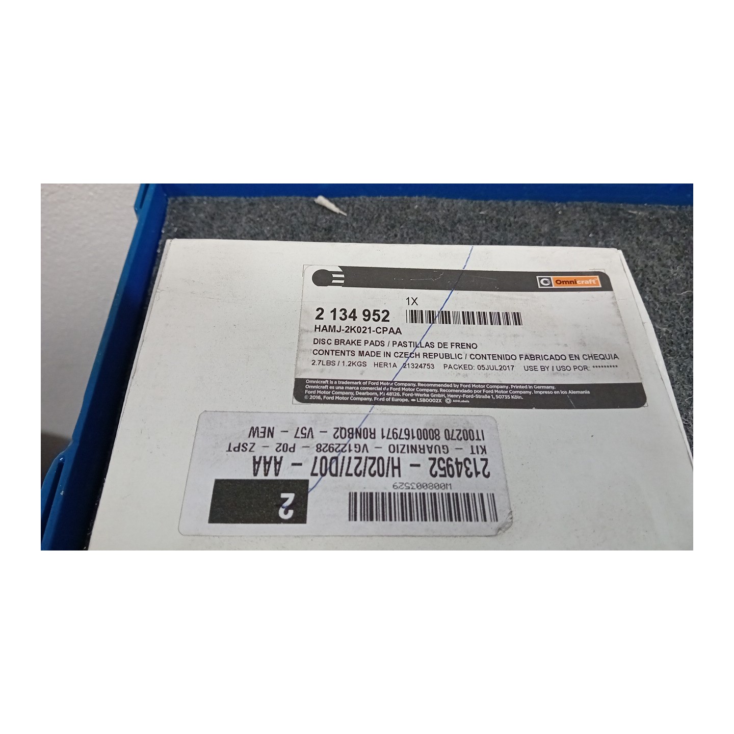 SERIE PASTIGLIE FRENI ANT. 005 CHEVROLET (DAEWOO) MATIZ (M200) (04/05-12/10)  96446176