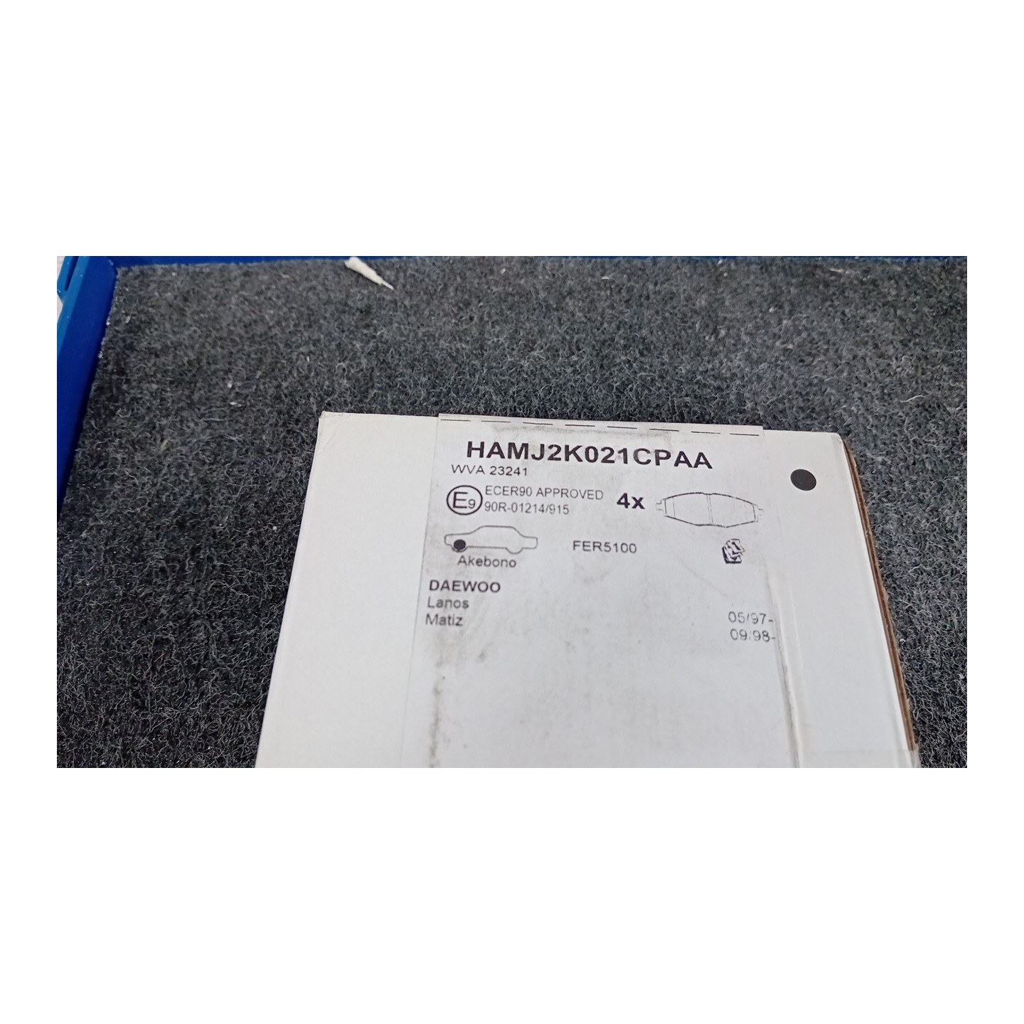 SERIE PASTIGLIE FRENI ANT. 005 CHEVROLET (DAEWOO) MATIZ (M200) (04/05-12/10)  96446176