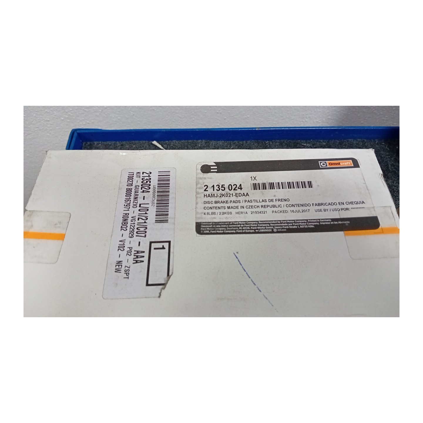 SERIE PASTIGLIE FRENI ANT. JURID 007 BMW SERIE 7 (E38) (09/94-10/01)  34116761252