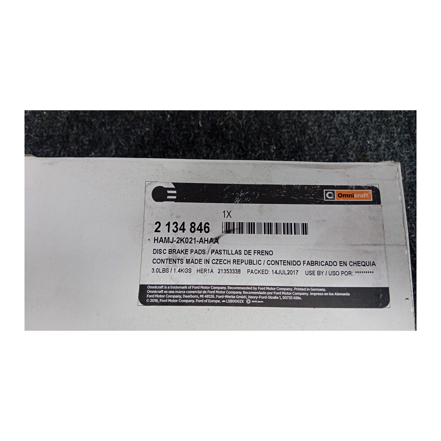 SERIE PASTIGLIE FRENI ANT. 010 OPEL ADAM (11/12-)  95513810