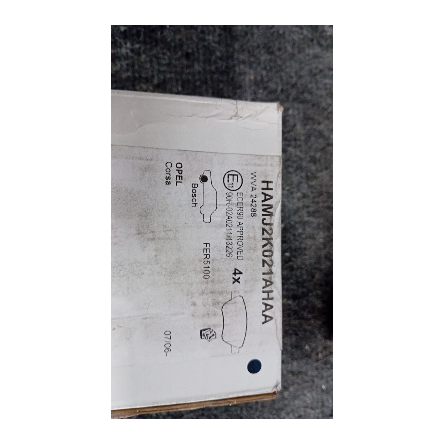 SERIE PASTIGLIE FRENI ANT. 010 OPEL ADAM (11/12-)  95513810