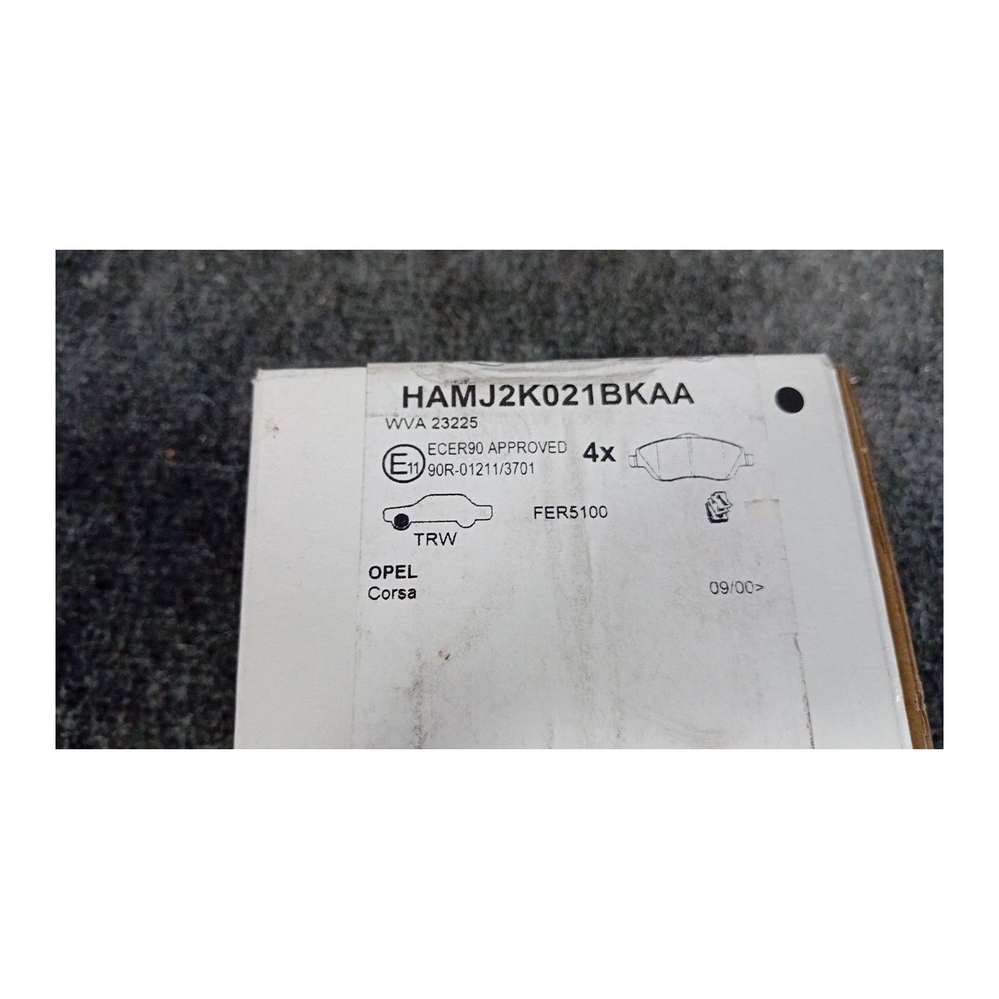 SERIE PASTIGLIE FRENI ANT. S/AMIANTO 011 OPEL CORSA (X01) (10/00-06/06)  9200108