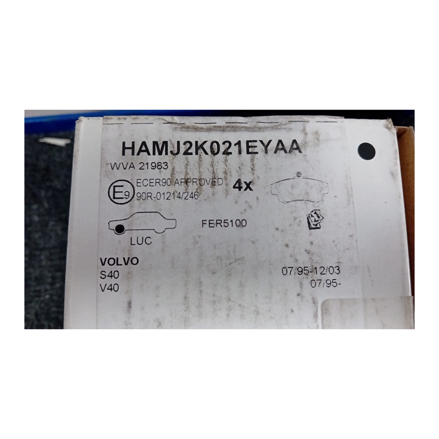 SERIE PASTIGLIE FRENI ANT. 012 VOLVO V40 (04/00-03/04)  30769199
