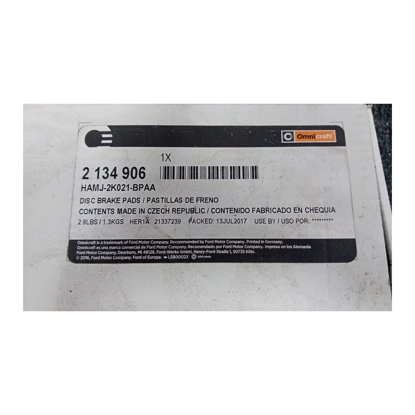 SERIE PASTIGLIE FRENI ANT. 071 SMART FORTWO (A/C451) (01/07-12/11)  A4514210010