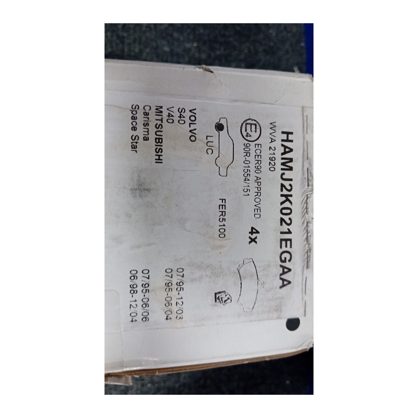 SERIE PASTIGLIE FRENI ANT. 072 VOLVO SERIE 40 (02/96-03/00)  30769197