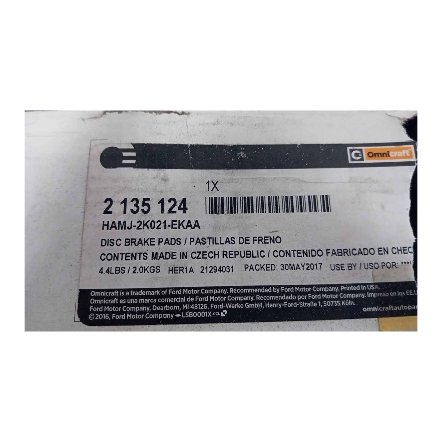 SERIE PASTIGLIE FRENI ANT. 15"/16" 098 VOLVO S60 (09/00-11/09)  8634921