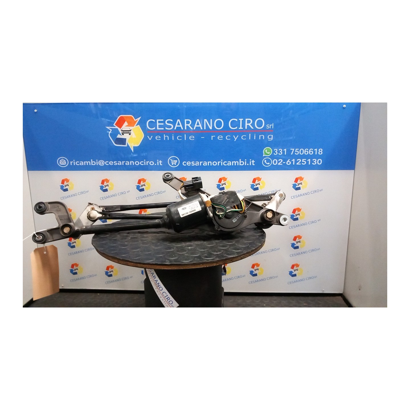MECCANISMO TERGIPARABREZZA CON MOTORINO 114 KIA CARENS 2A SERIE (11/06-05/10) D4EA 981001D000