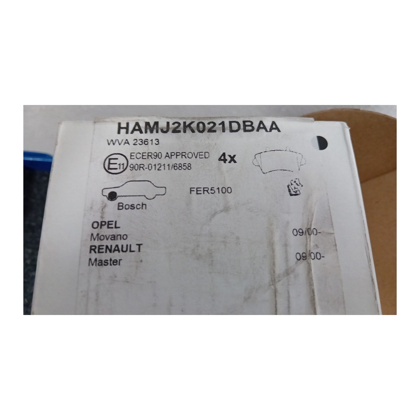 SERIE PASTIGLIE FRENI ANT. 081 RENAULT MASTER (10/03-10/06)  7701207339