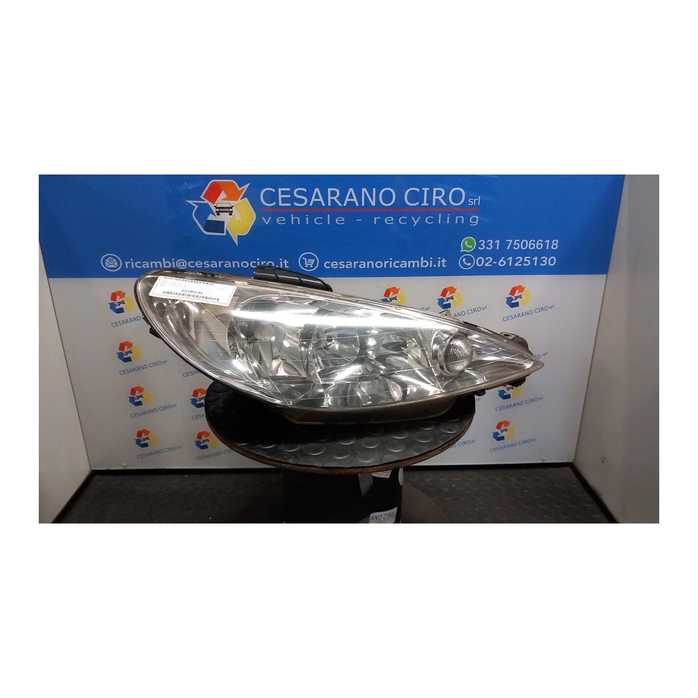 PROIETTORE DX. 041 PEUGEOT 206 (09/98-06/09) KFU 6205S7
