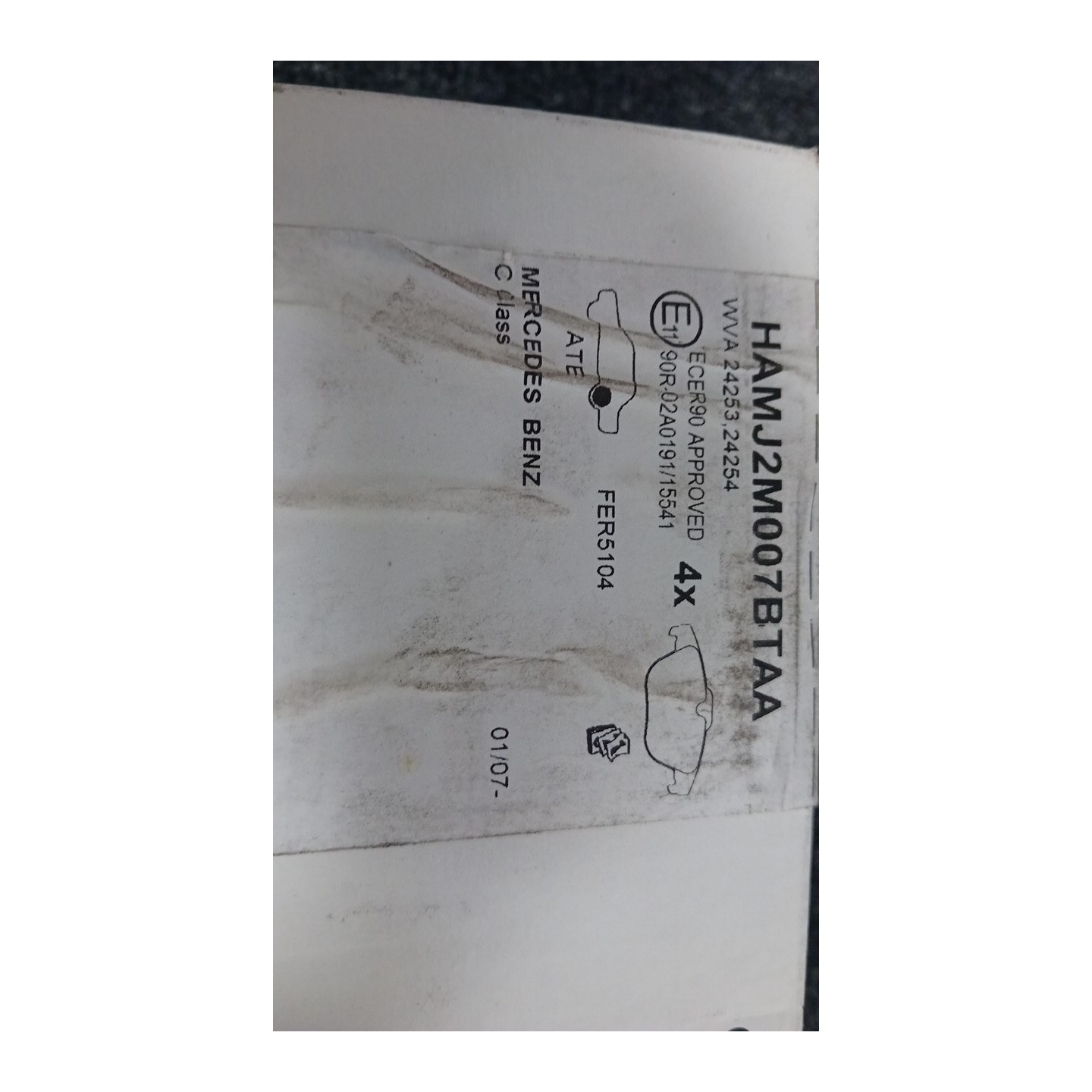 SERIE PASTIGLIE FRENI POST. PINZE IN 170 MERCEDES-BENZ CLASSE C (W/S204) (01/11-)  A0054204920