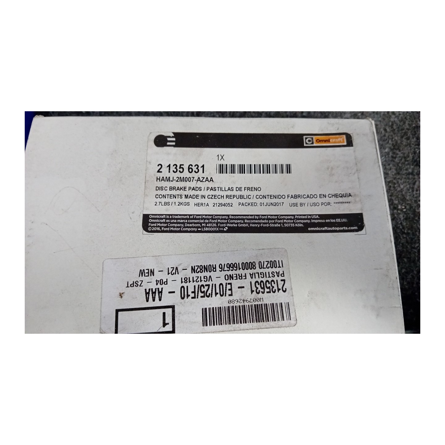 SERIE PASTIGLIE FRENI POST. 018 OPEL MOVANO (X70) (10/06-06/10)  9111467