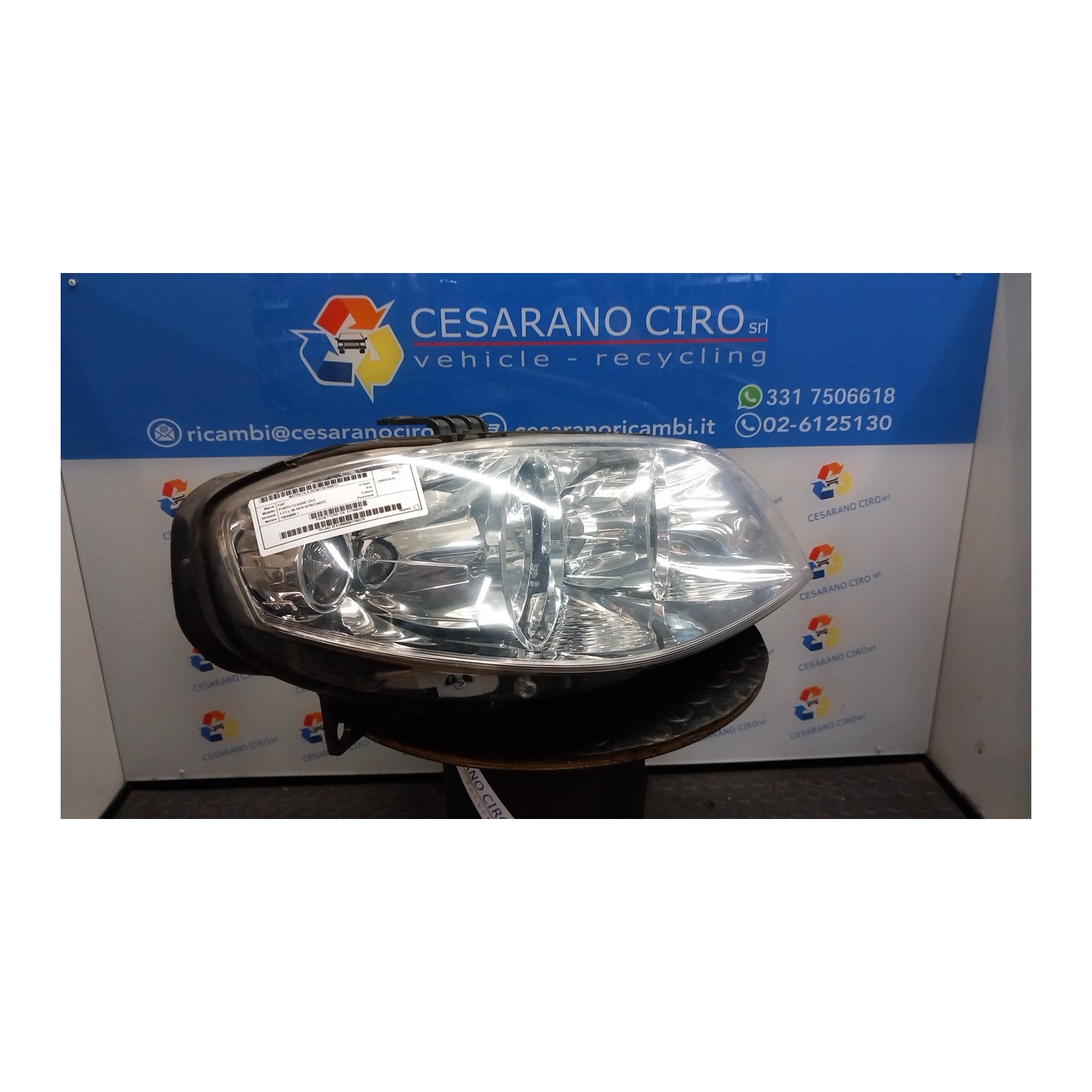 PROIETTORE DX. 012 FIAT PUNTO CLASSIC (2U) (01/07-12/1 188A4000 51760025