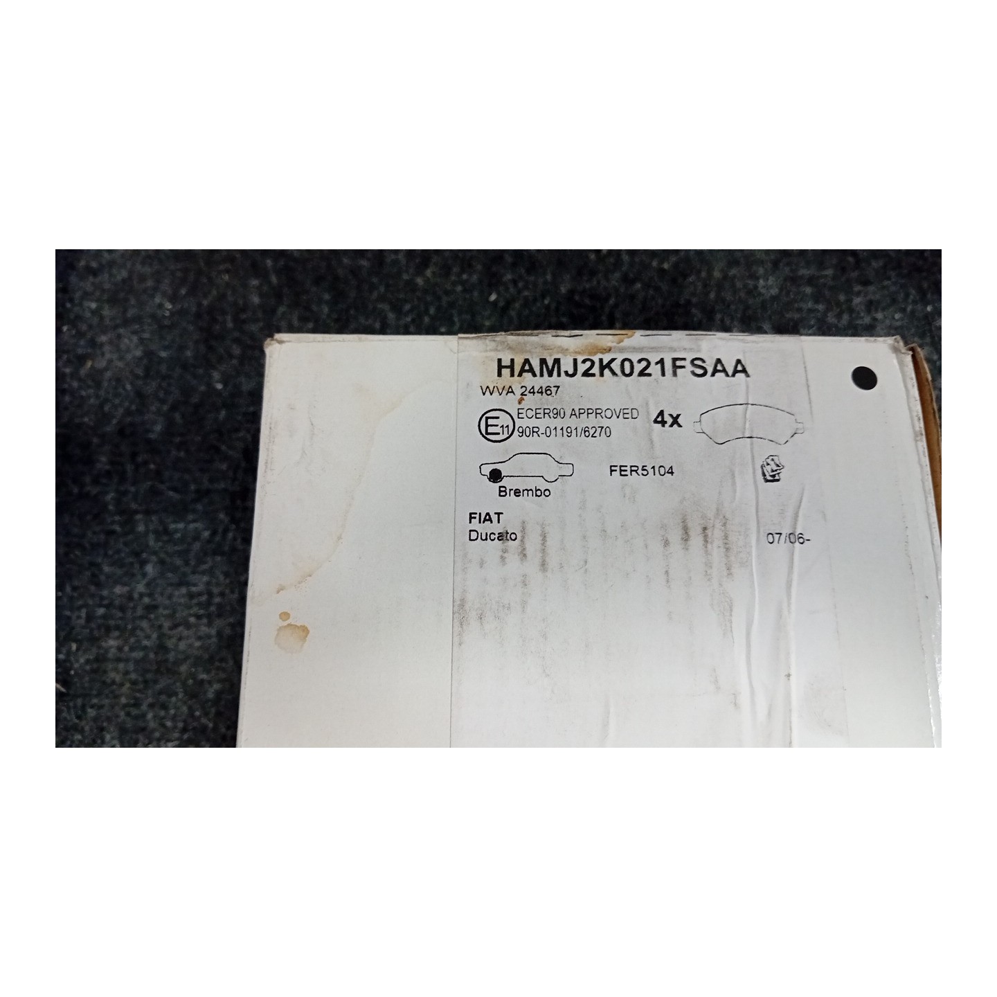 SERIE PASTIGLIE FRENI ANT. S/ACCESSO 019 FIAT DUCATO (2J) (06/06-03/12)  77366022
