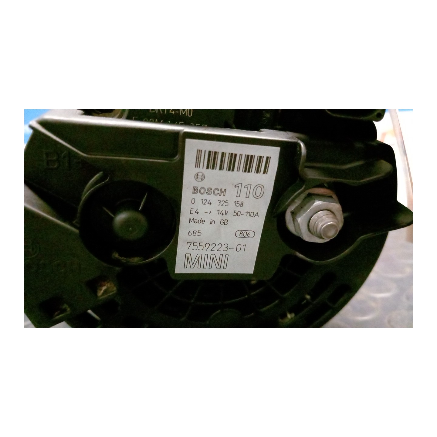 ALTERNATORE ROTAZIONE 110A 036 MINI MINI (R50/R53) (07/01-07/06) W10B16A 12317550997