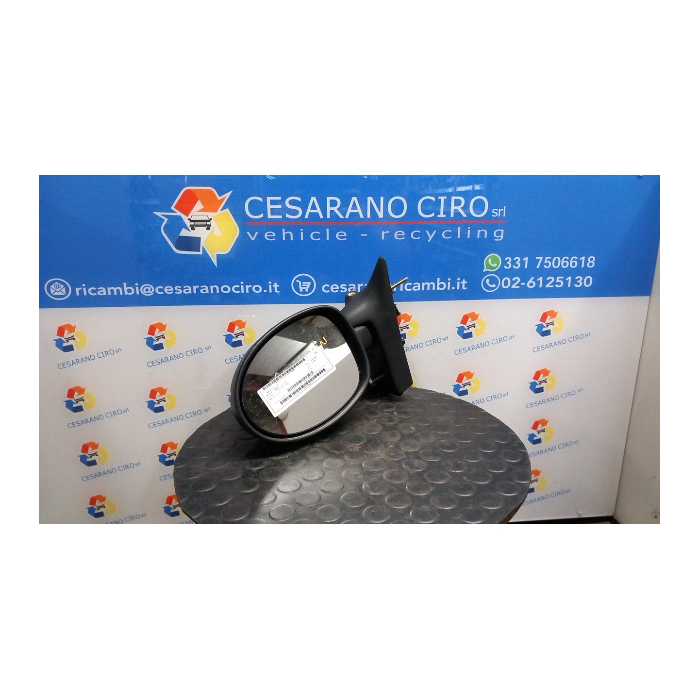 RETROVISORE EST. REGOLAZ. ELETTR. -09/00 C/MODANATURA CALOTTA SX. 056 RENAULT TWINGO 1A SERIE (08/98-09/07) D7FF7 8200039873