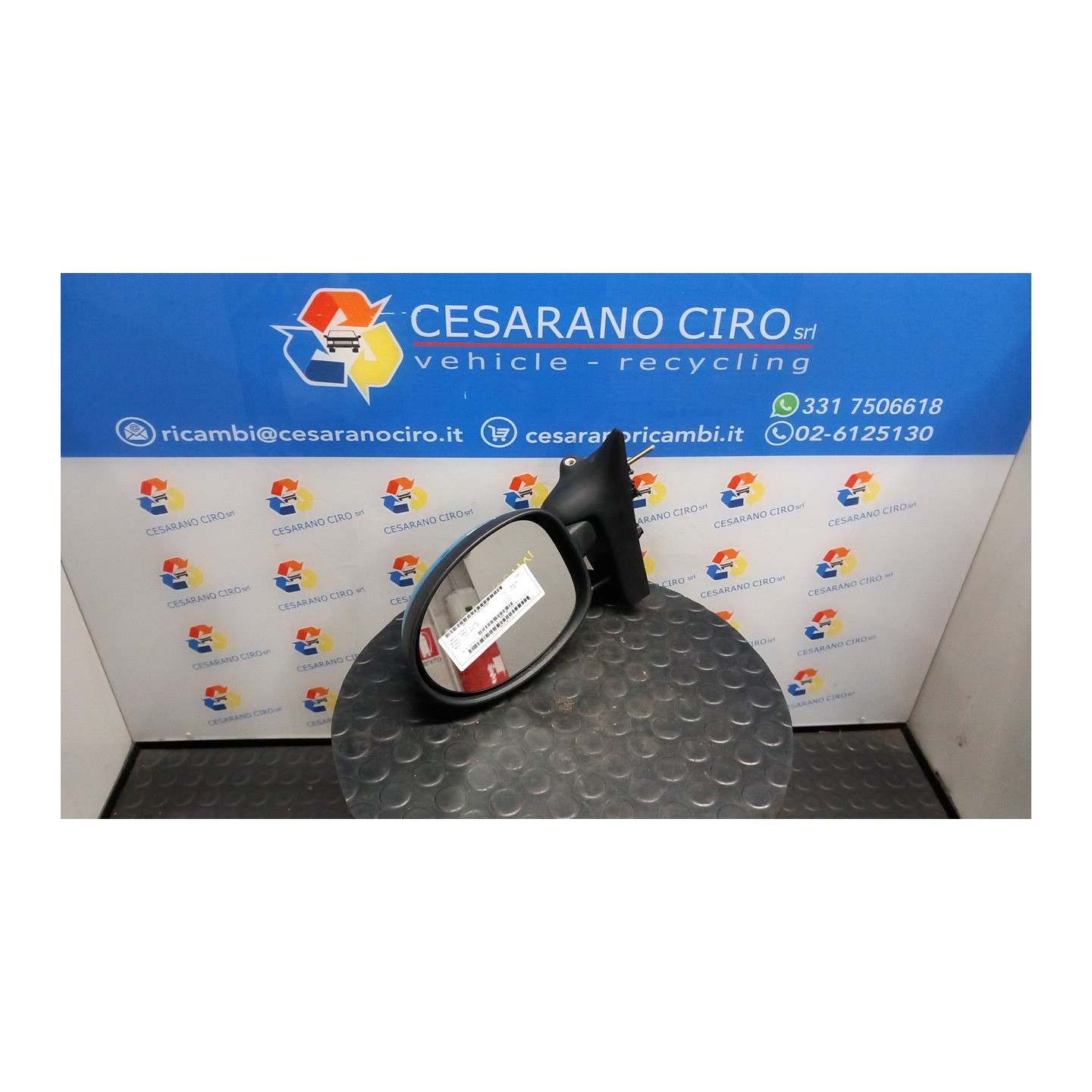 RETROVISORE EST. REGOLAZ. ELETTR. -09/00 C/MODANATURA CALOTTA SX. 056 RENAULT TWINGO 1A SERIE (08/98-09/07) D7FF7 8200039873