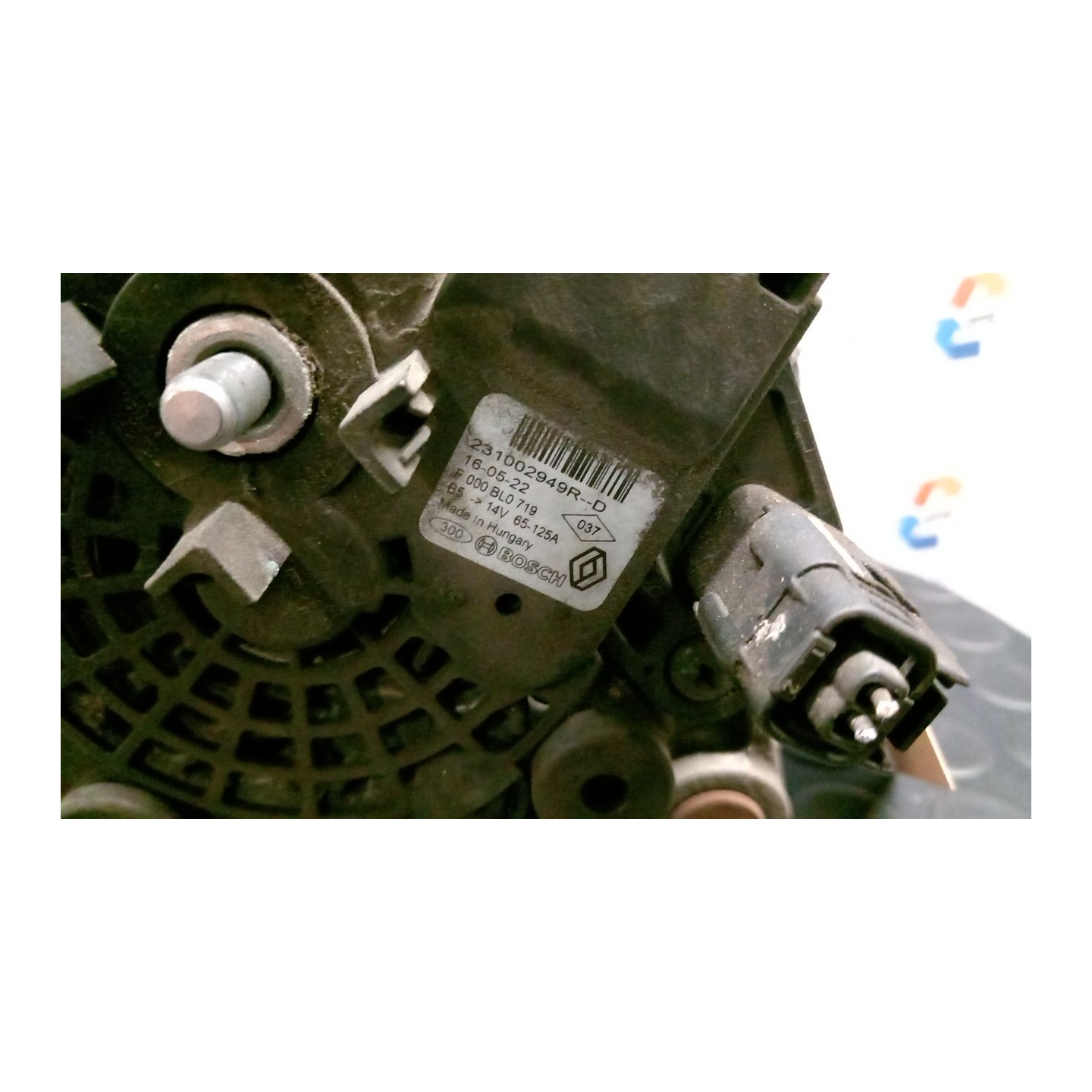 ALTERNATORE 120AMP 006 DACIA DOKKER FURGONE (11/12-) K9KC6 231002949R