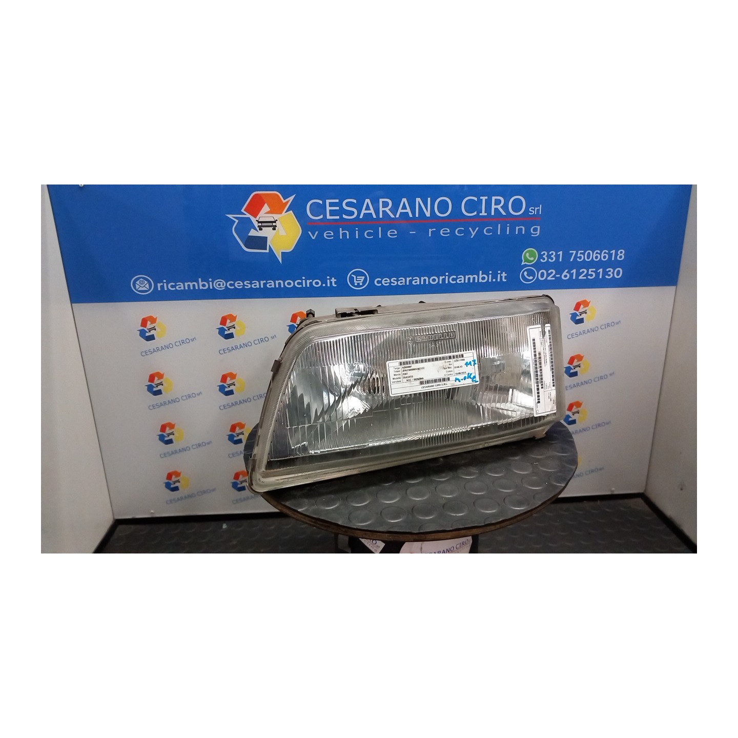 PROIETTORE SX. 055 FIAT DUCATO (PE) (05/94-05/98) 814067 1301150080