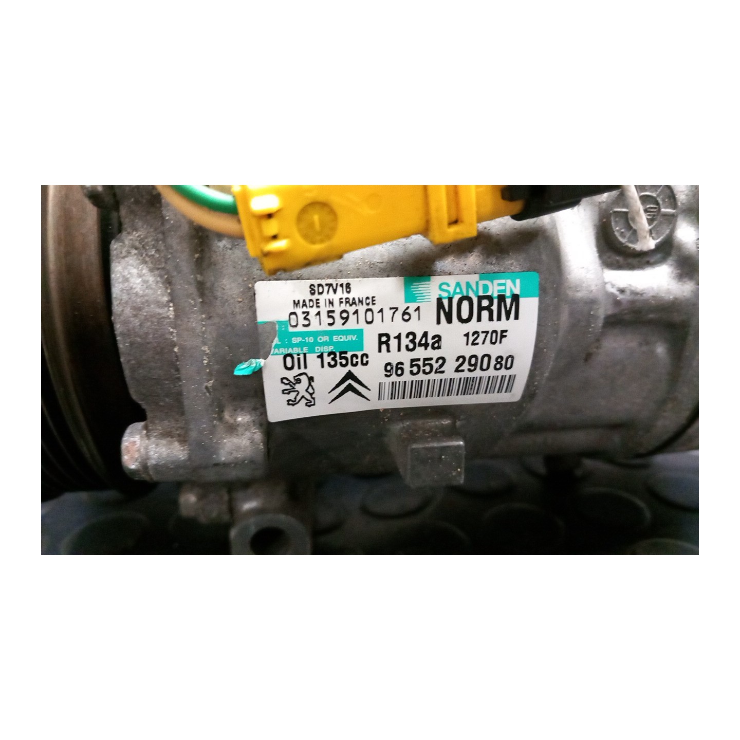 COMPRESSORE A/C OPR 10059- 016 PEUGEOT 807 (09/02-10/13) RHR 9800859180