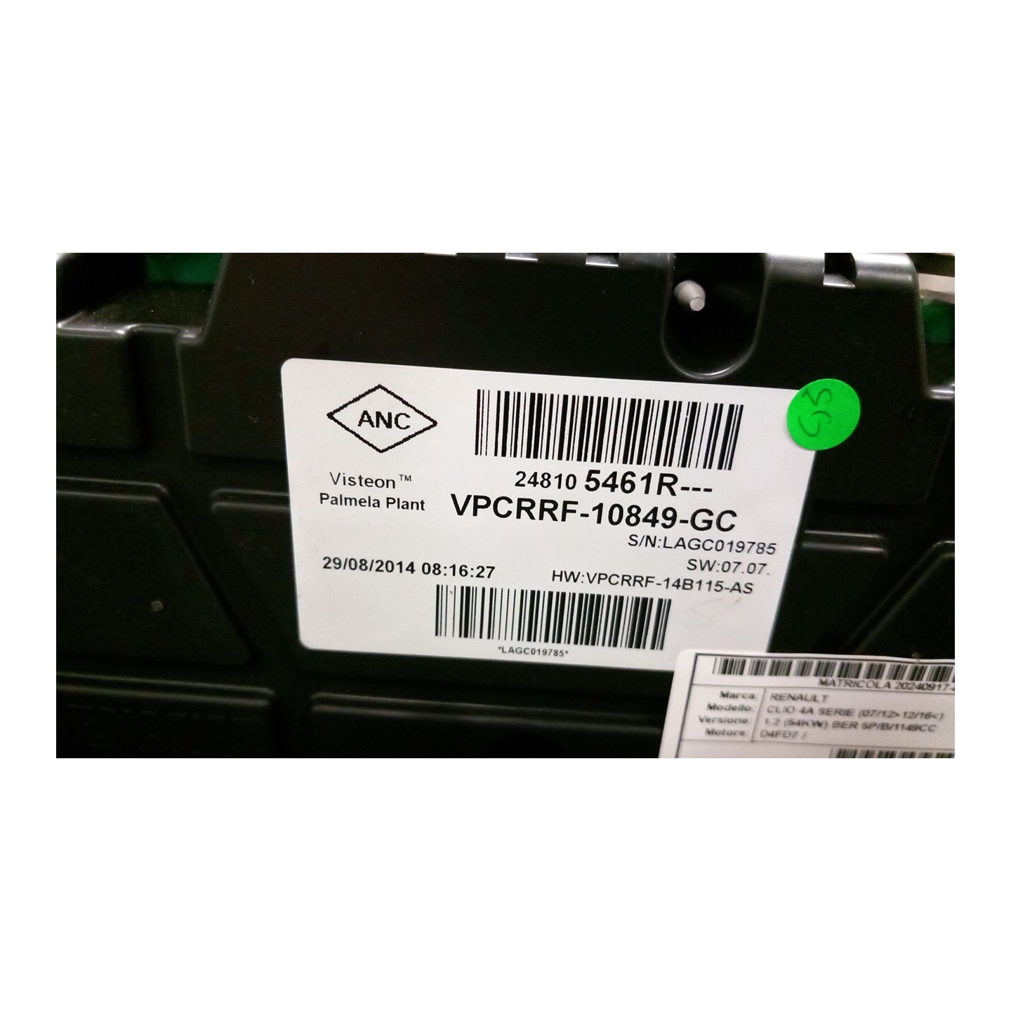 QUADRO STRUMENTI COMPL. ECO DRIVER 049 RENAULT CLIO 4A SERIE (07/12-12/16) D4FD7 248108978R