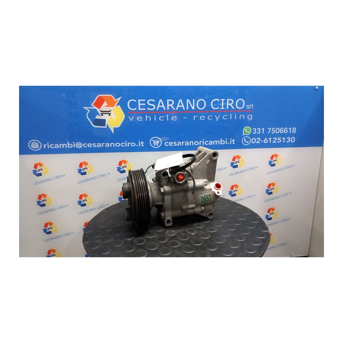 COMPRESSORE A/C 111 MAZDA MAZDA 2 2A SERIE (08/07-12/14 ZJ D65161K00D