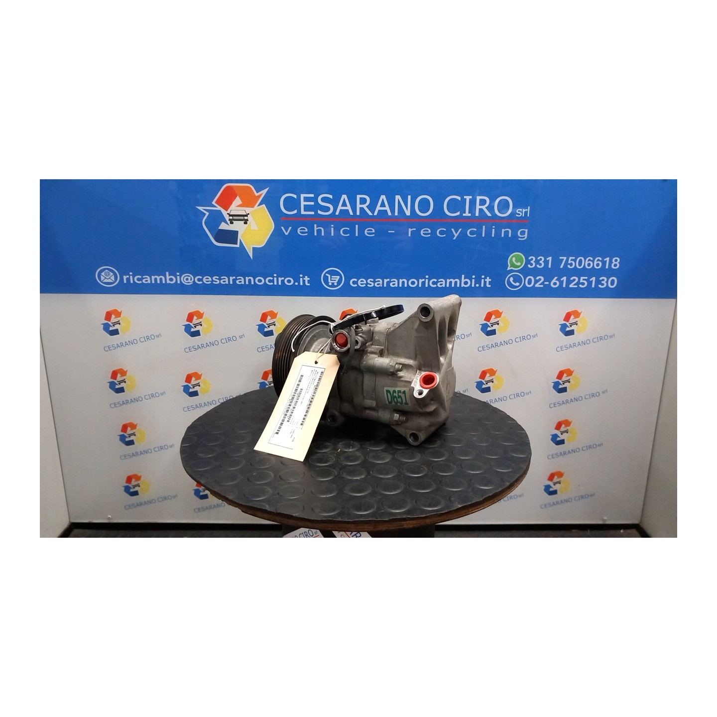 COMPRESSORE A/C 111 MAZDA MAZDA 2 2A SERIE (08/07-12/14 ZJ D65161K00D