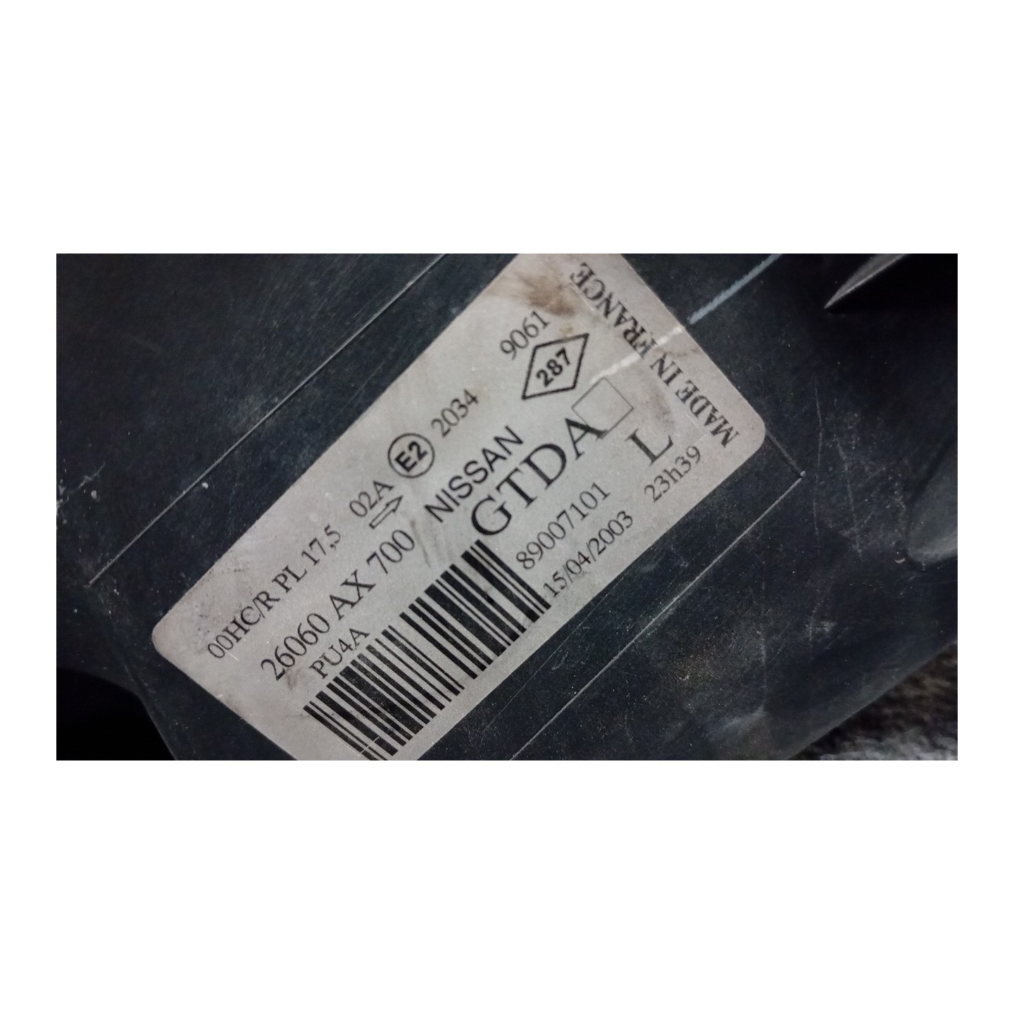 PROIETTORE SX. 085 NISSAN MICRA (K12E) (11/02-05/06)  26060AX700