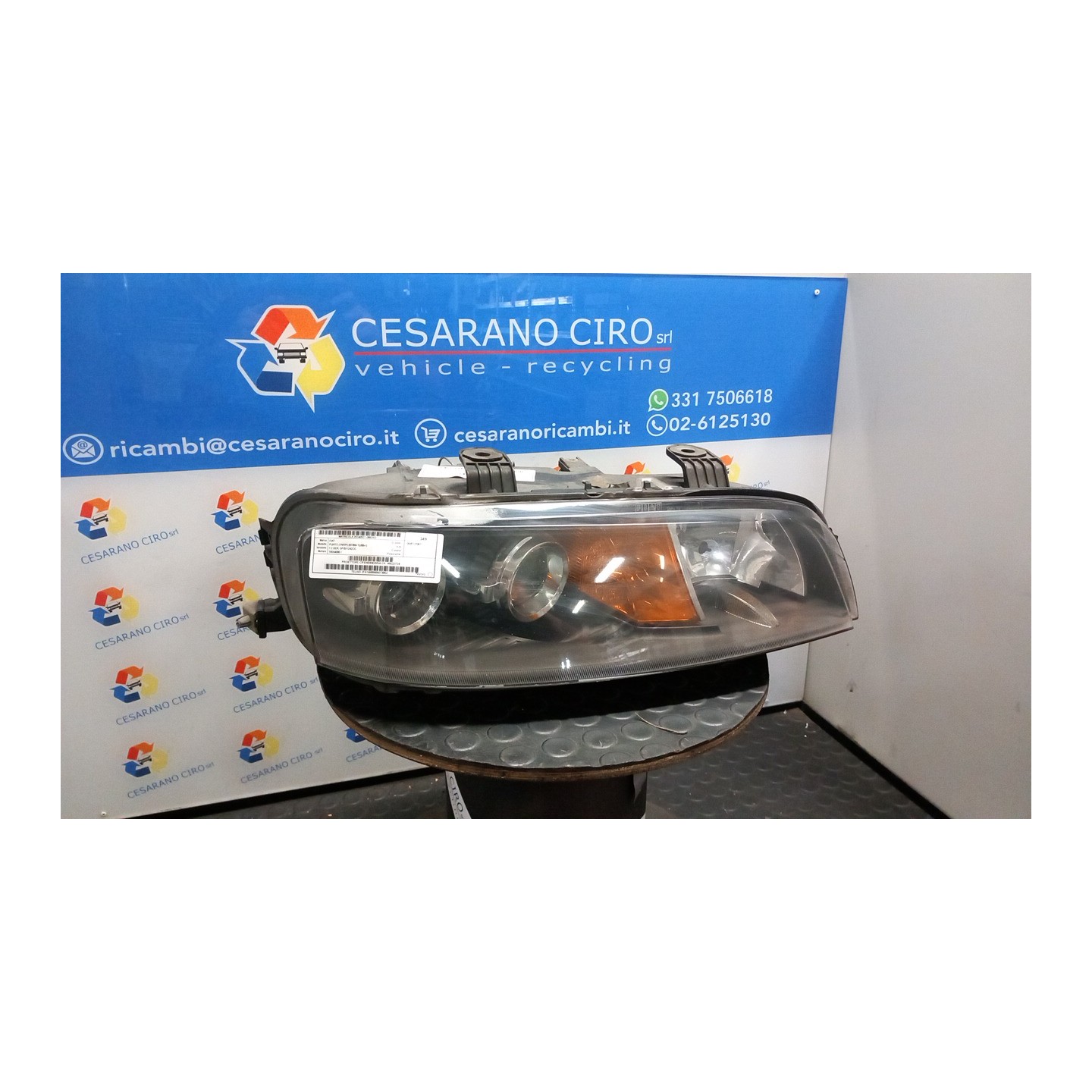 PROIETTORE C/FENDINEBBIA DX. 203 FIAT PUNTO (1N/1P) (07/99-12/05) 188A4000 46522724