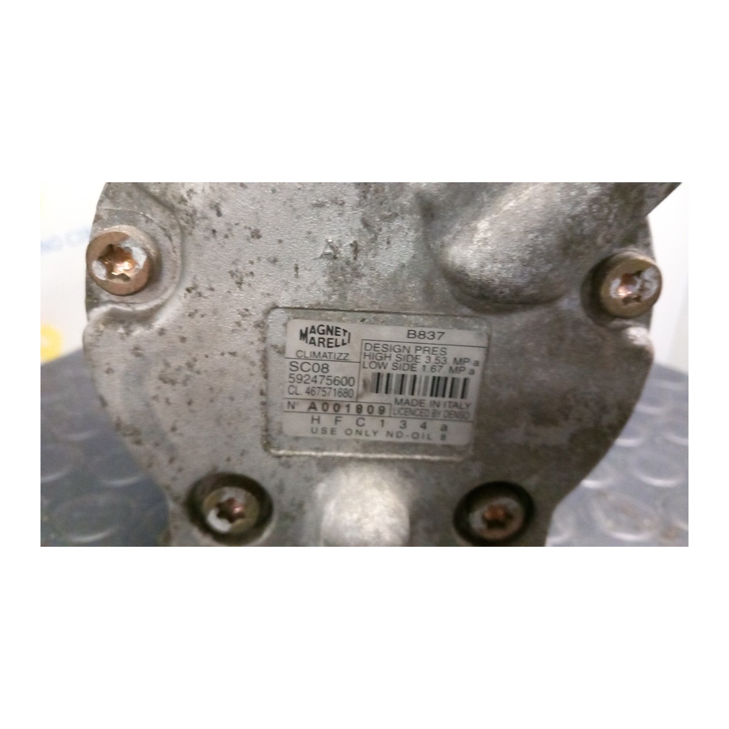 COMPRESSORE A/C 091 FIAT PUNTO (1N/1P) (07/99-12/05) 188A5000 51747318