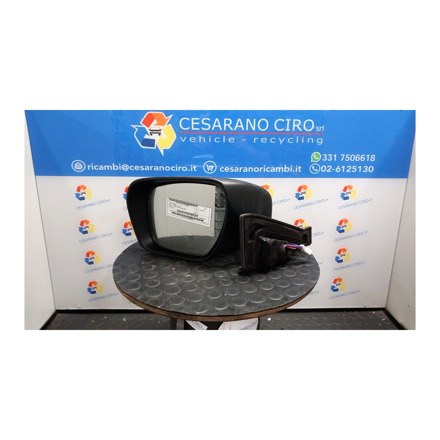 RETROVISORE EST. REGOLAZ. ELETTR. NERO, RISCALDATO SX. 093 MAZDA MAZDA 5 1A SERIE (07/05-10/10 L8 CC6569180CPZ