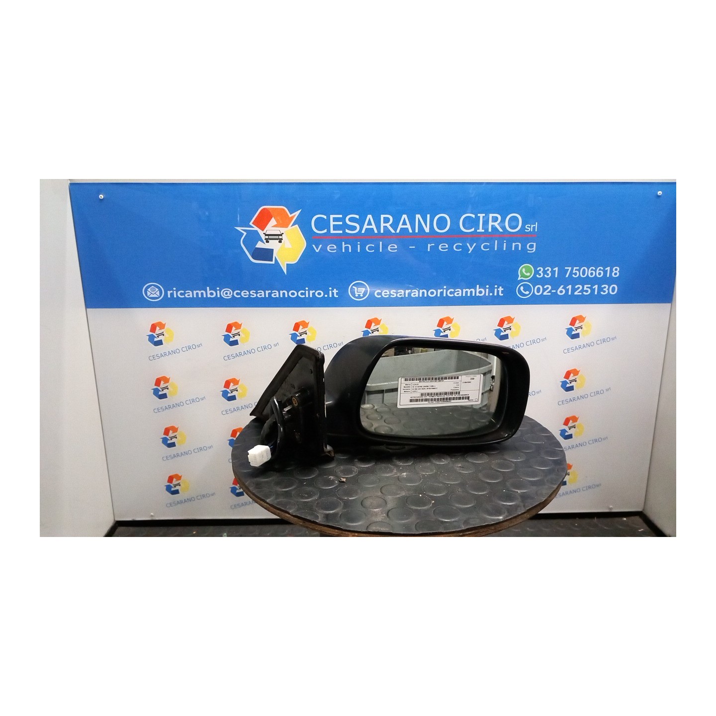 RETROVISORE EST. TERMICO REGOLAZ. ELETTR. DX. 107 LEXUS IS 1A SERIE (04/99-11/05) 1GFE 8791053030C0