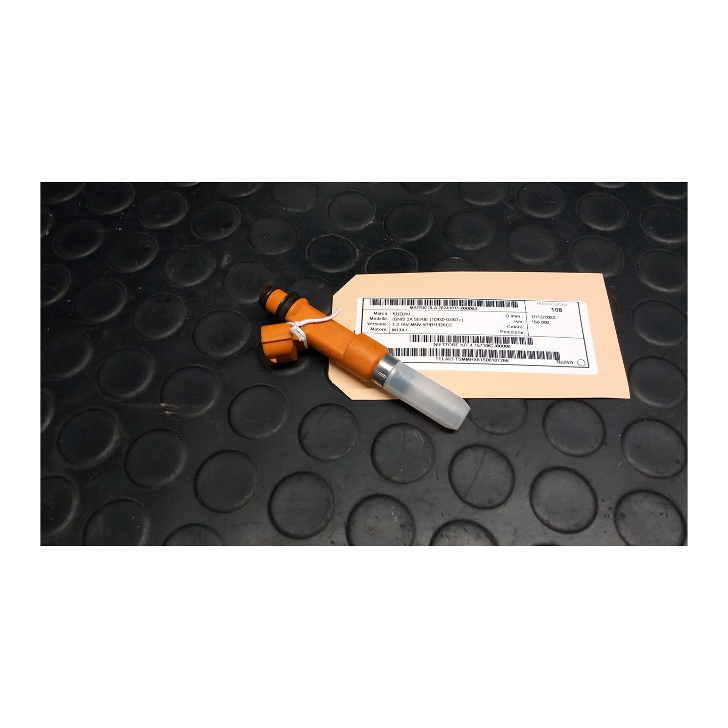 INIETTORE KIT 4 063 SUZUKI IGNIS 2A SERIE (10/03-03/07) M13A 1571062J00000