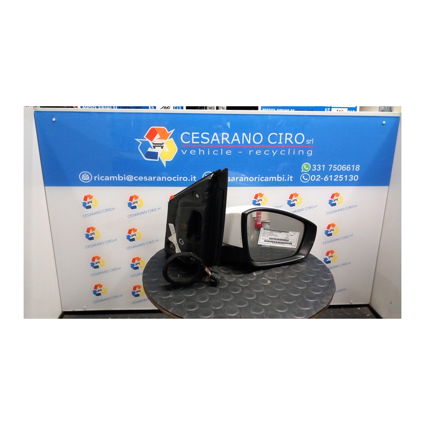 RETROVISORE EST. REGOLAZ. ELETTR. PRODOTTO A PAMPLONA; UITENHAGE DX. 053 VOLKSWAGEN POLO (6R) (05/09-10/14) CGP 6R1857508D9B9