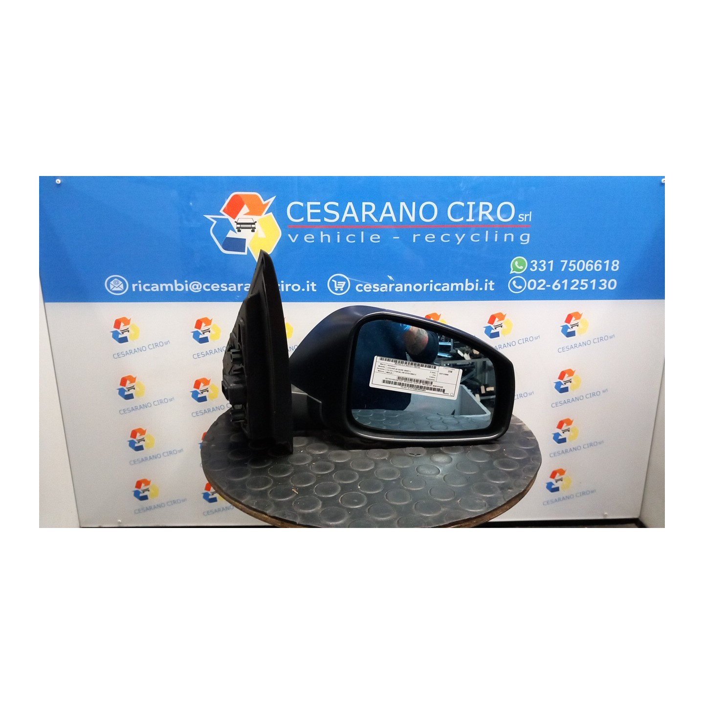 RETROVISORE EST. REGOLAZ. ELETTR. TIPO 03 DX. 143 RENAULT LAGUNA 3A SERIE (09/07-) M9RJ8 963010154R