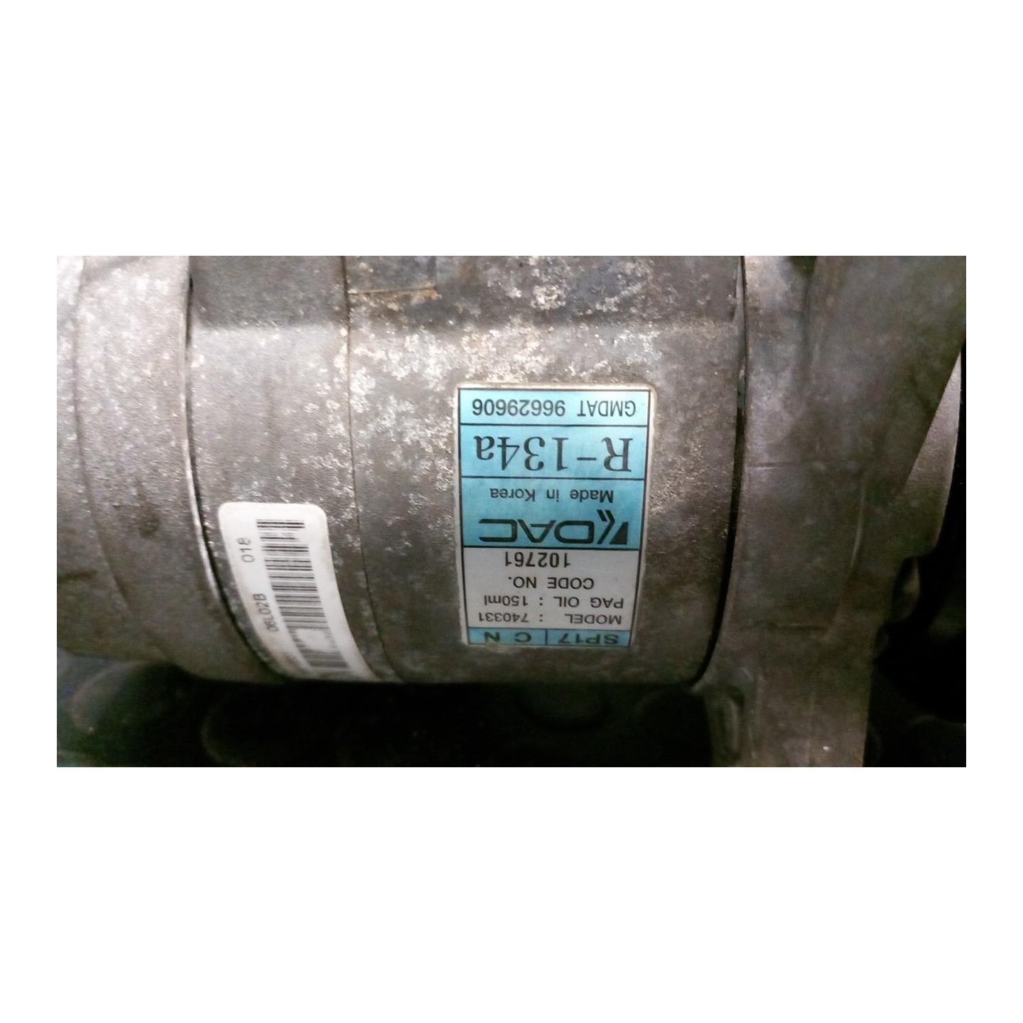 COMPRESSORE A/C COMPL. 018 CHEVROLET (DAEWOO) CAPTIVA (C100) (07/06-03/11) Z24SED 96629606