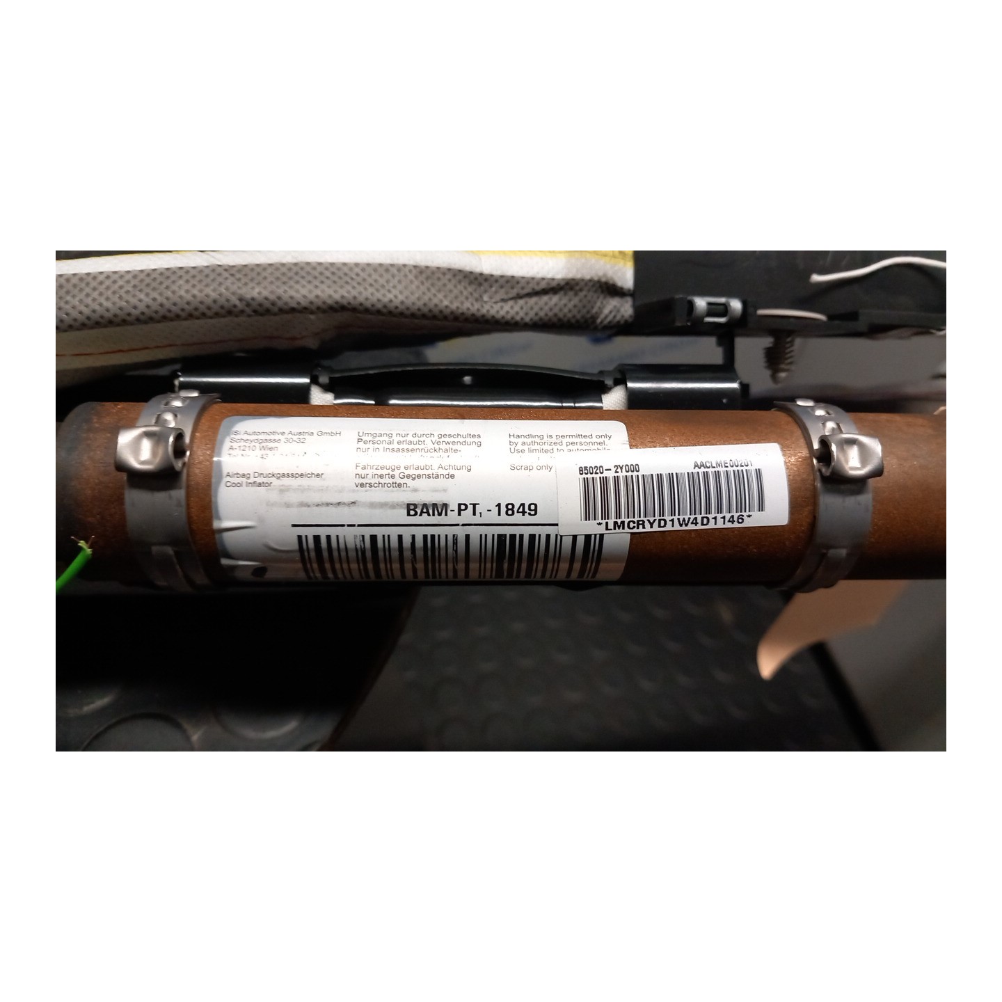 DISPOSITIVO AIRBAG A TENDINA DX. 078 HYUNDAI IX35 (02/10-) D4FD 850202Y000