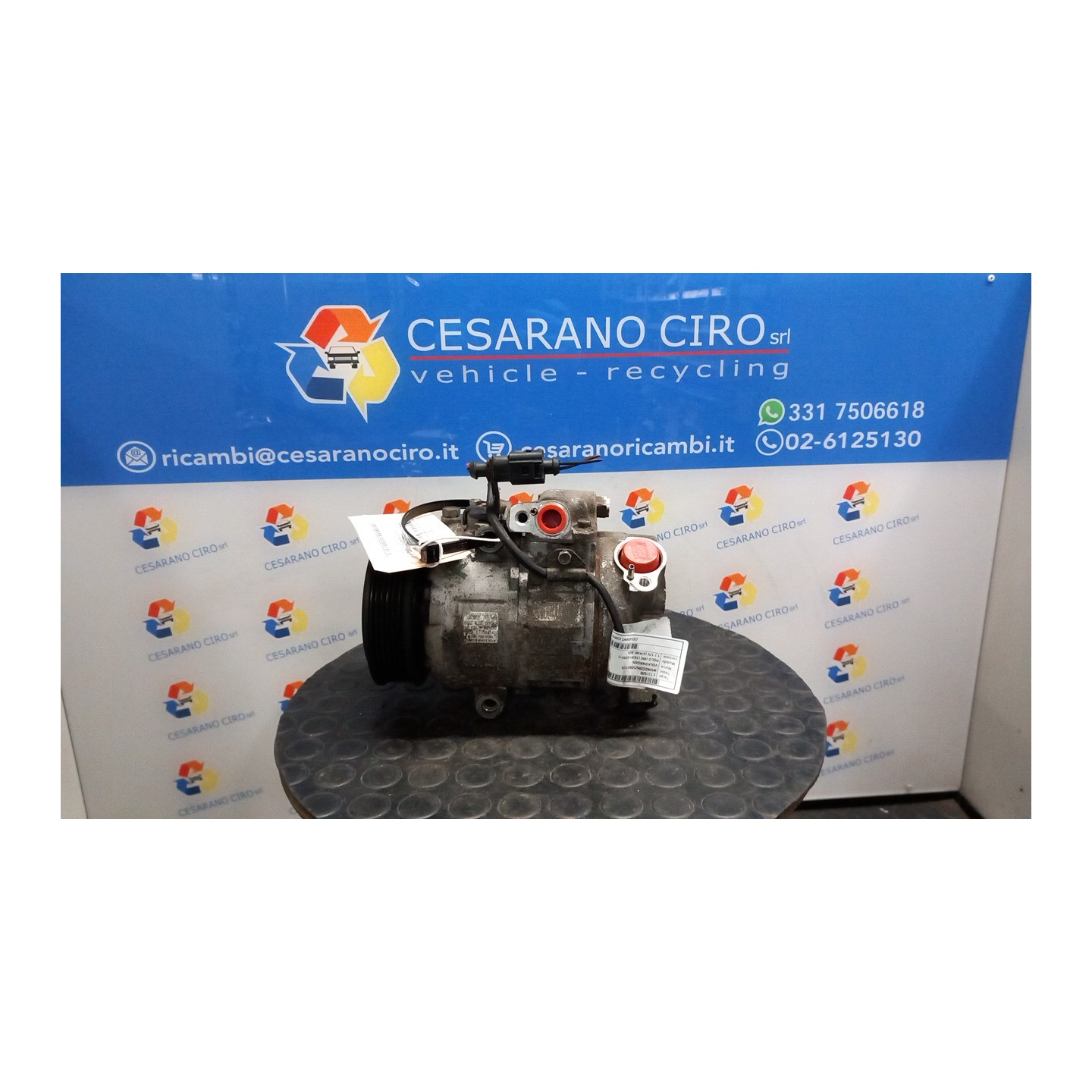 COMPRESSORE A/C 124 VOLKSWAGEN POLO (9N) (10/01-03/05) BME 6Q0820803G