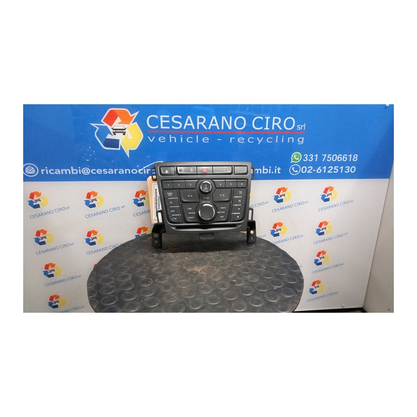 BLOCCO COMANDI AUTORADIO 051 OPEL ZAFIRA (P12) (10/11-) A16XNT 13268686