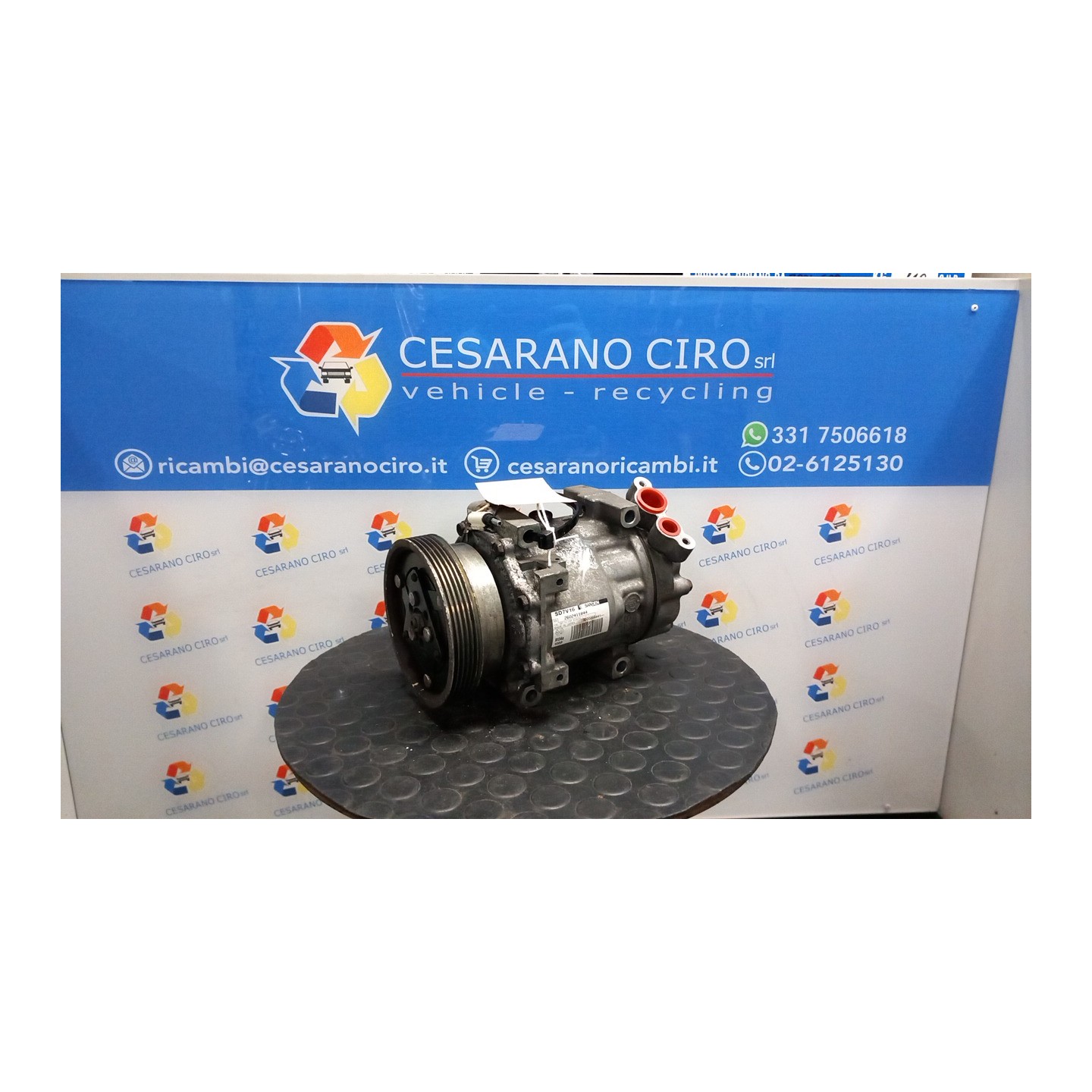 COMPRESSORE A/C PUNZONATURA SD7V16MPN1069 066 DACIA LOGAN (05/08-10/12) K7M F7 926000097R