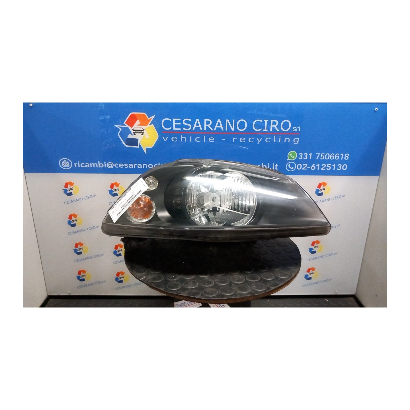 PROIETTORE COMPLETO DOPPIO ALOGENO DX. 094 SEAT IBIZA (6L) (12/01-08/09) AZQ 6L1941006M