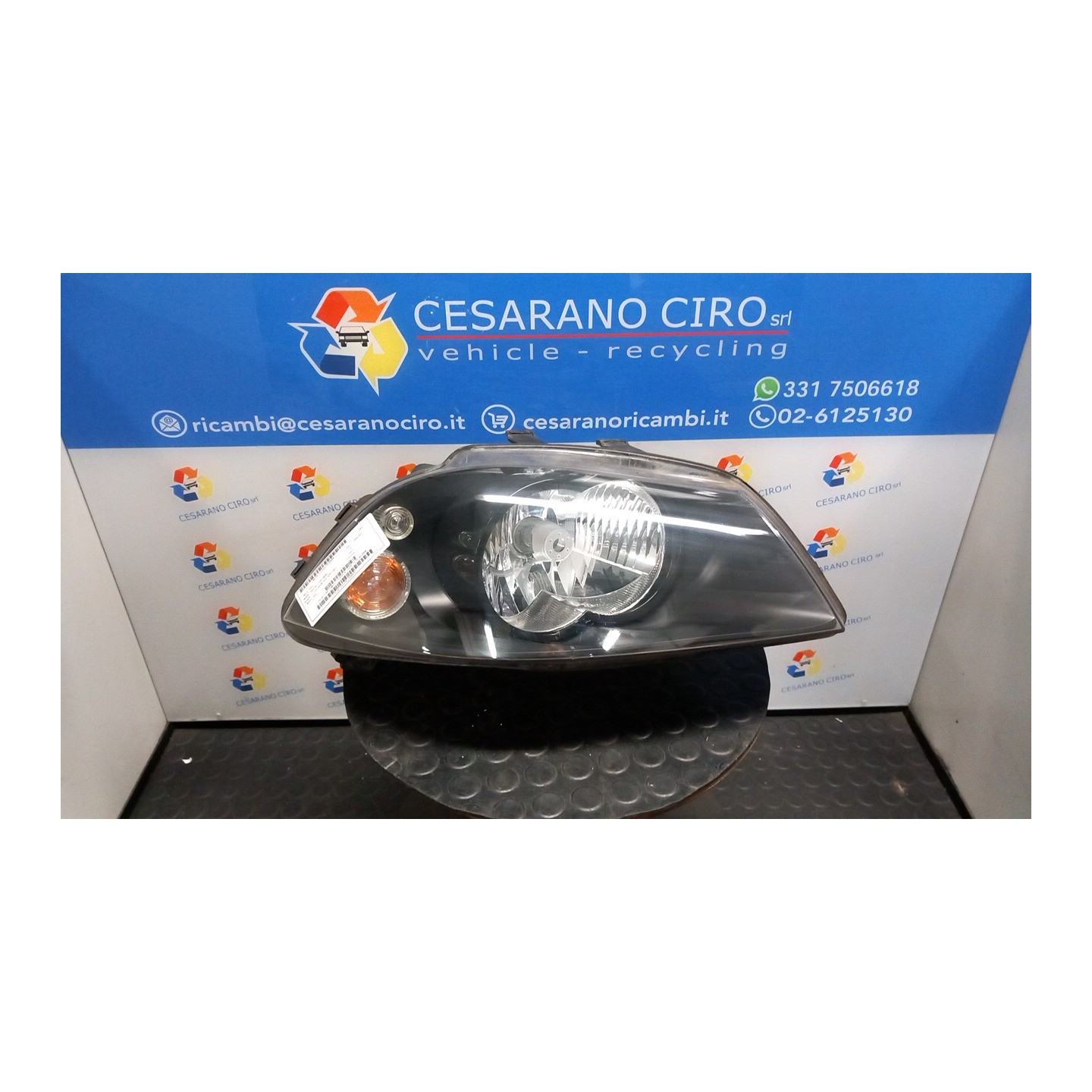 PROIETTORE COMPLETO DOPPIO ALOGENO DX. 094 SEAT IBIZA (6L) (12/01-08/09) AZQ 6L1941006M
