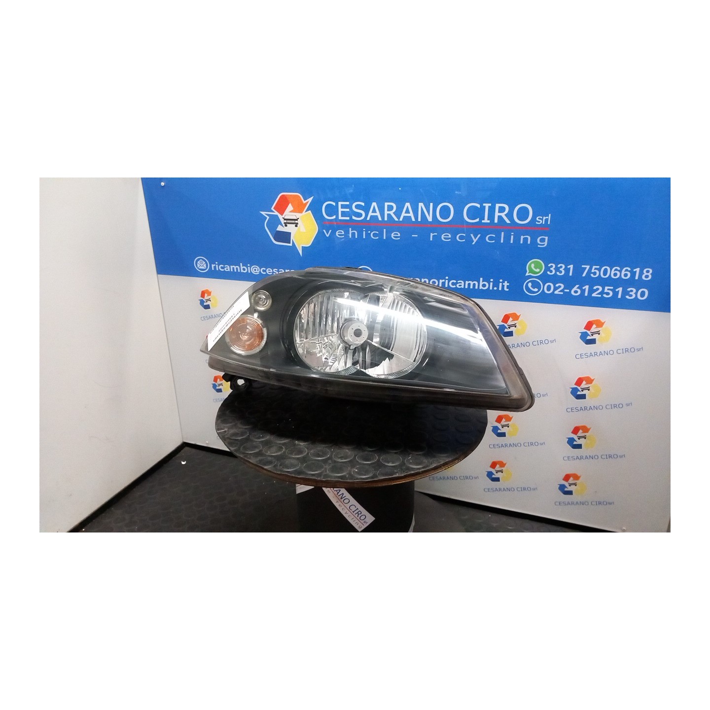 PROIETTORE COMPLETO DOPPIO ALOGENO DX. 094 SEAT IBIZA (6L) (12/01-08/09) AZQ 6L1941006M