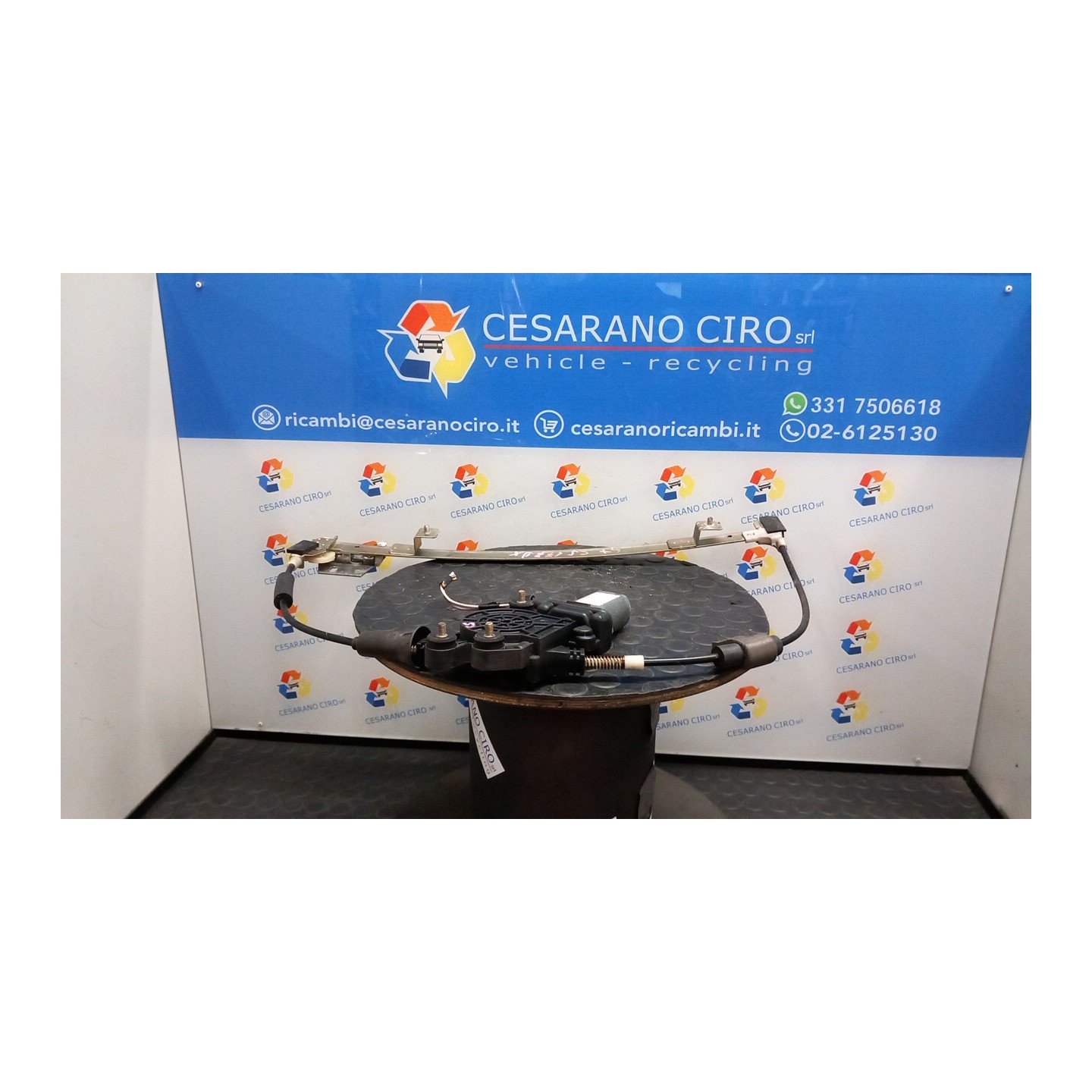 ALZACRISTALLO ELETTR. PORTA ANT. CON MOTORINO SX. 022 FIAT SEICENTO (1E) (02/98-07/05) 187A1000 46512304