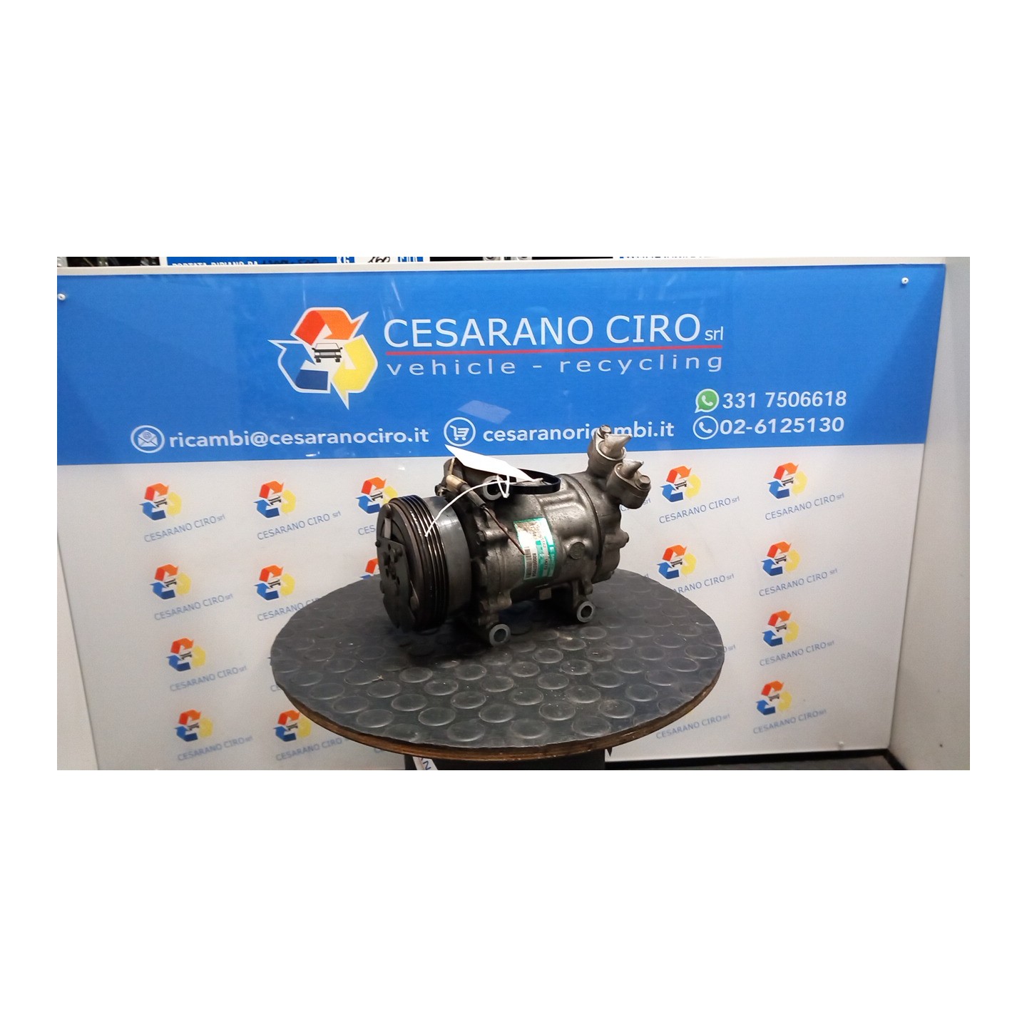 COMPRESSORE A/C ROTAZIONE 016 RENAULT CLIO 2A SERIE (05/01-11/10) D7FG7 7711134670