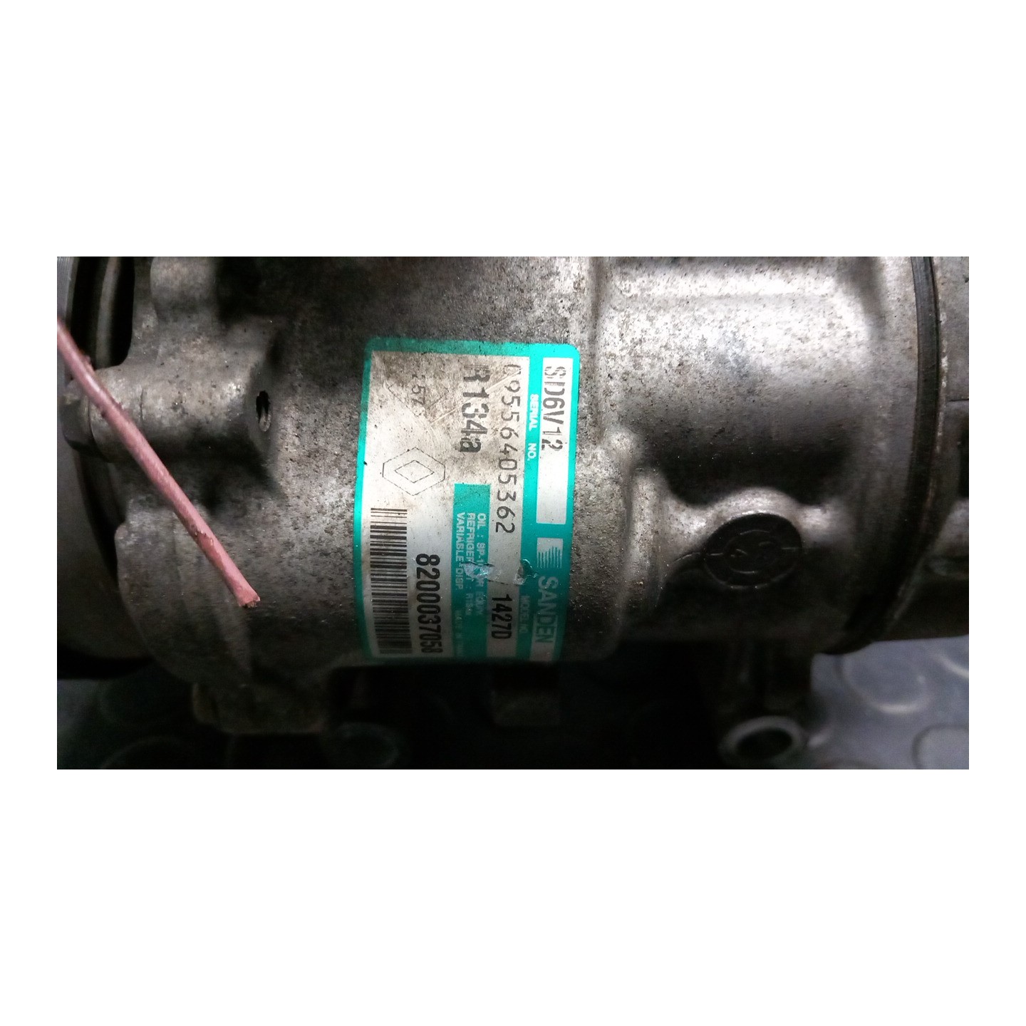 COMPRESSORE A/C ROTAZIONE 016 RENAULT CLIO 2A SERIE (05/01-11/10) D7FG7 7711134670