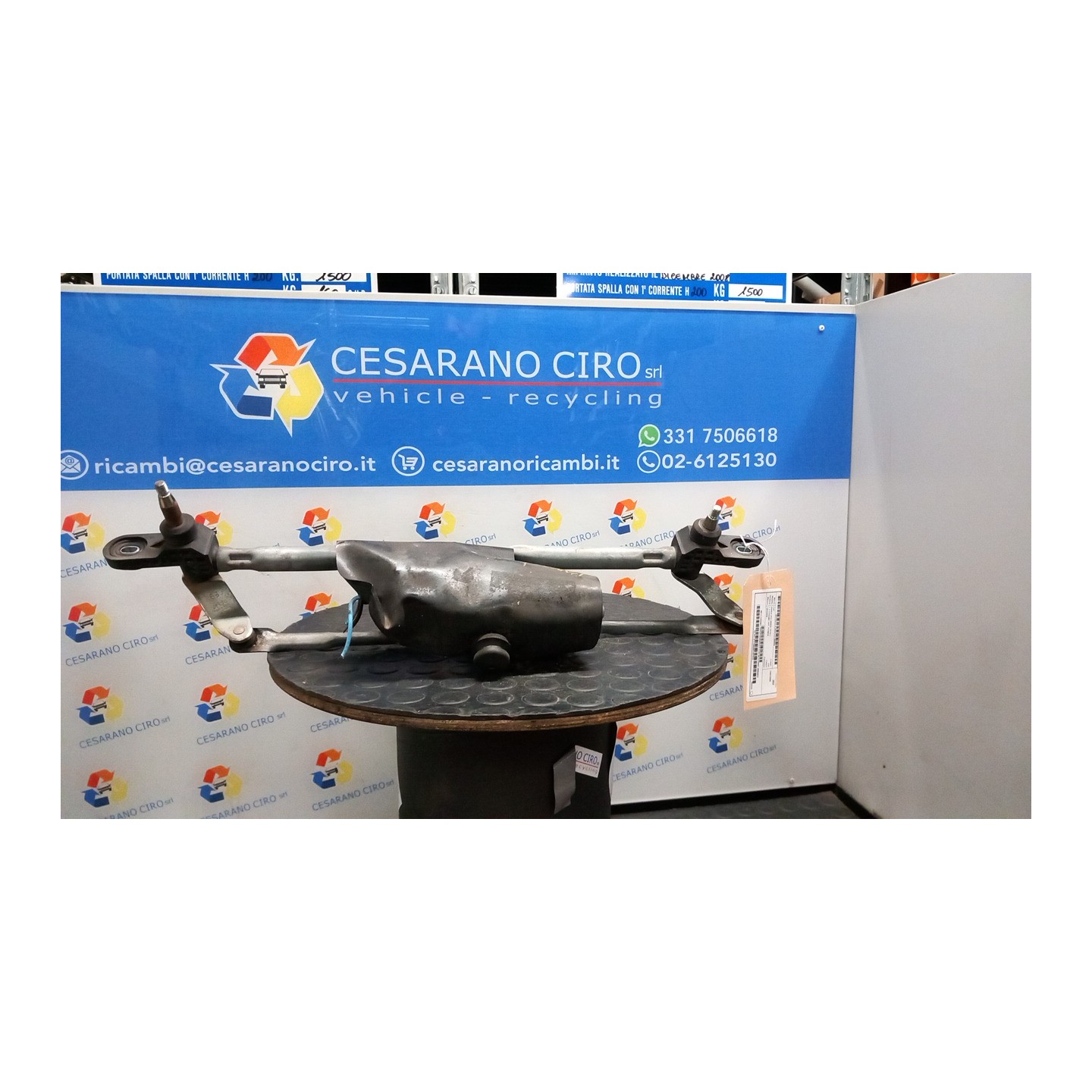 MECCANISMO TERGIPARABREZZA CON MOTORINO 058 FIAT PANDA (2Q) (09/03-12/10) 188A4000 46804522