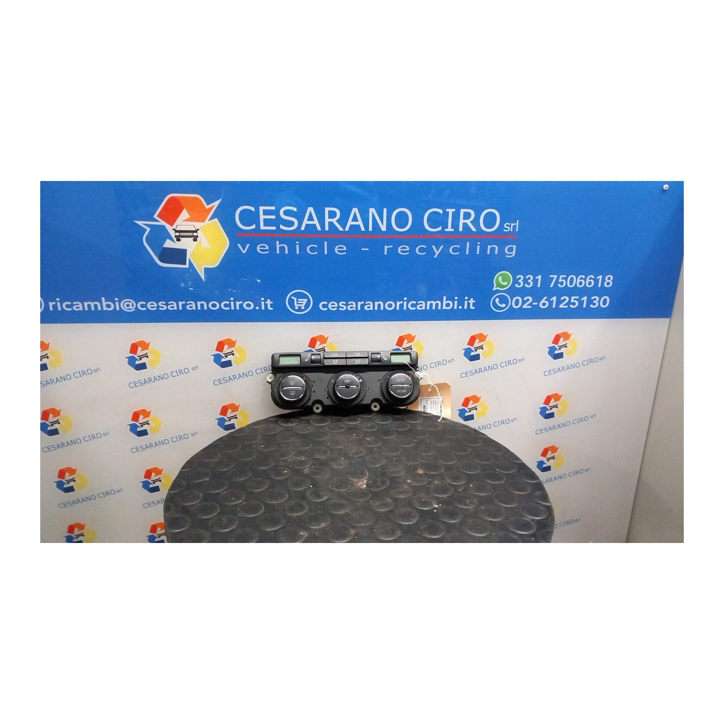 BLOCCO COMANDO CLIMATIZZAZIONE C/CLIMA AUTO/SEDILI RISCALDATI 072 VOLKSWAGEN GOLF (1K) (10/03-12/09) BKD 1K0907044BQ
